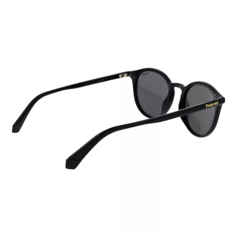 POLAROID PLD6233S51807 unisex hranaté slnečné okuliare - čierny rám sivé polarizované sklo 51 mm