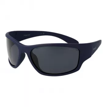 Polaroid PLD7005S63863 Unisex obdĺžnikové slnečné okuliare - čierna/sivá - polarizované UV400