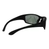 Polaroid PLD7005S63YYV unisex obdĺžnikové slnečné okuliare - čierny rám, sivé sklá 63 mm