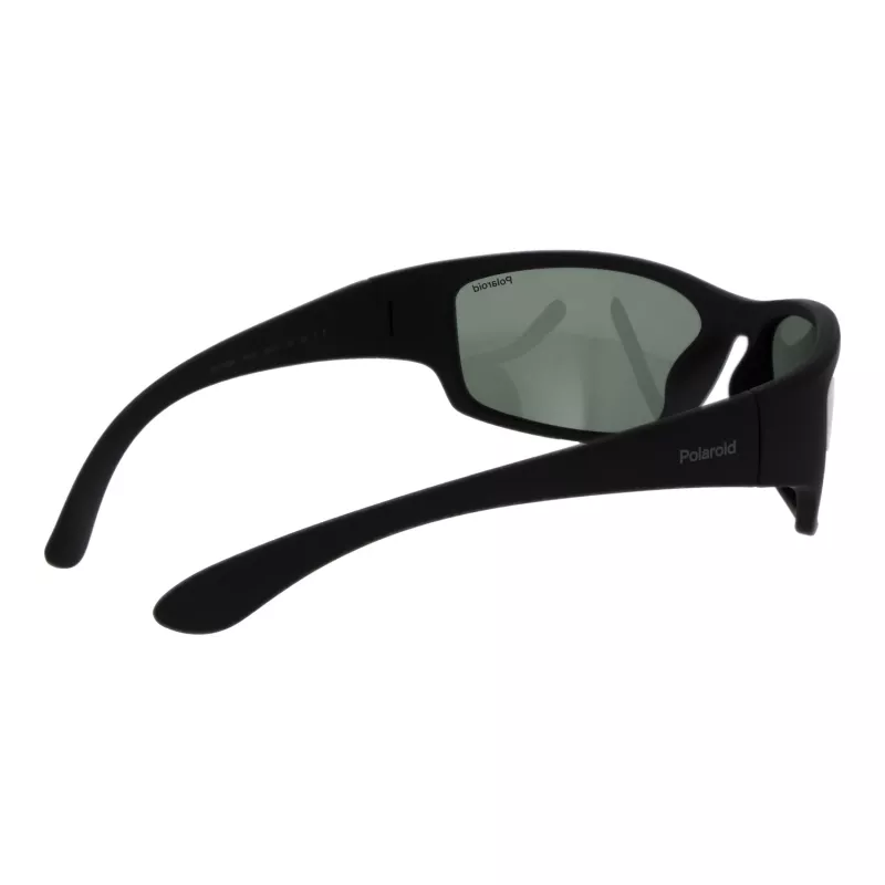 Polaroid PLD7005S63YYV unisex obdĺžnikové slnečné okuliare - čierny rám, sivé sklá 63 mm