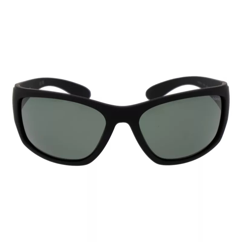 Polaroid PLD7005S63YYV unisex obdĺžnikové slnečné okuliare - čierny rám, sivé sklá 63 mm