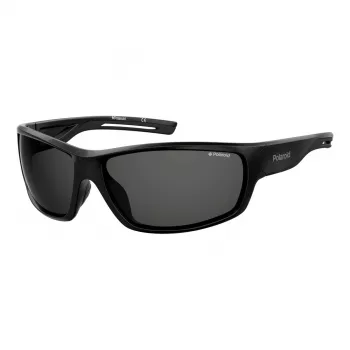 POLAROID PLD7029S807 Unisex športové slnečné okuliare - polarizované sivé šošovky - čierny rám