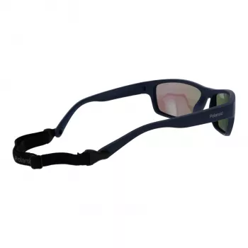 Polaroid PLD7037S60PJP unisex obdĺžnikové slnečné okuliare - čierny rám sivé šošovky 60 mm