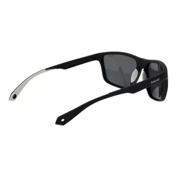 POLAROID PLD7040S5908A pánske obdĺžnikové polarizované slnečné okuliare - sivý rám sivé sklá 59mm