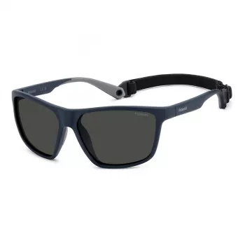 POLAROID PLD7040SFLL pánske slnečné okuliare - čierny rám, sivé polarizované šošovky, 59 mm