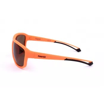 POLAROID PLD7049S2M5 unisex športové slnečné okuliare - matný čierny rám, sivé polarizované sklá
