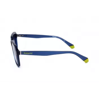 POLAROID unisex PLD6161SPJP obdĺžnikové polarizované slnečné okuliare - čierny rám sivé sklá 58mm