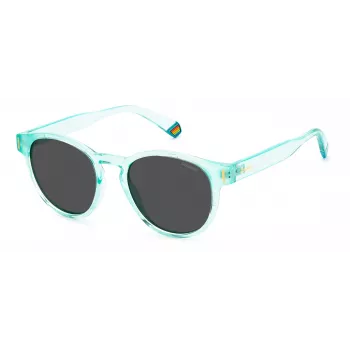 POLAROID unisex PLD6175S5CBM9 slnečné okuliare Havana sivá modrá zrkadlová 51mm
