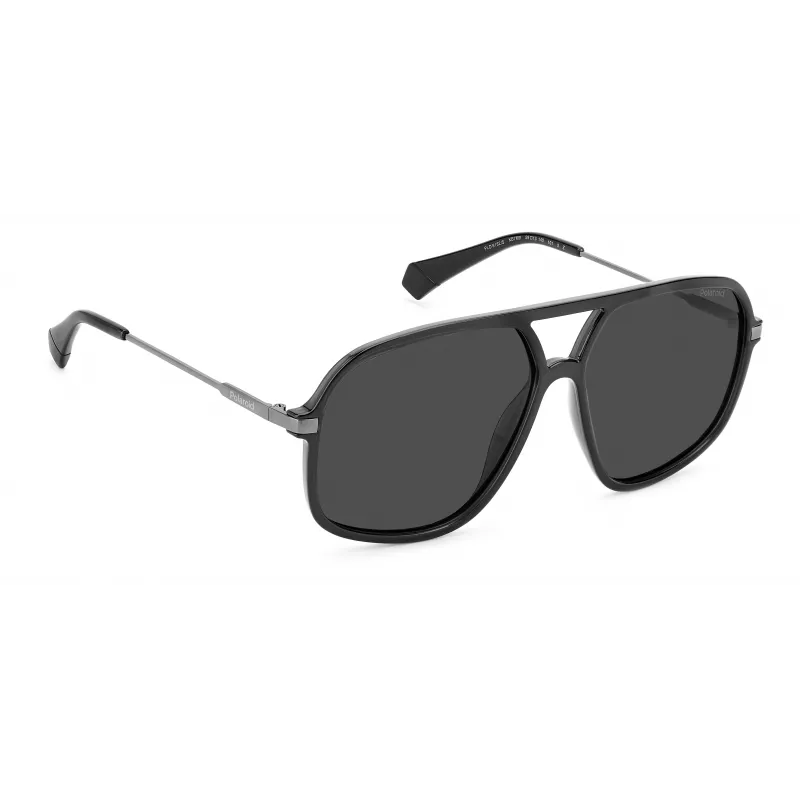 POLAROID unisex PLD6182SKB7M9 obdĺžnikové slnečné okuliare čierna/sivá 59 mm