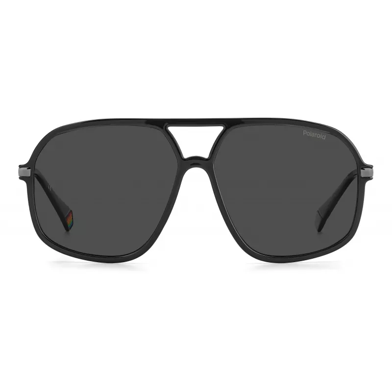 POLAROID unisex PLD6182SKB7M9 obdĺžnikové slnečné okuliare čierna/sivá 59 mm