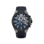 Police pánske quartz analógové hodinky PL15711JSUB03 - modrý ciferník, modrý kožený remienok, 48mm puzdro z nerezovej ocele