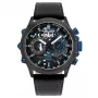 POLICE pánske quartz analógové hodinky PL16018JSU02 48mm modrý ciferník kožený remienok