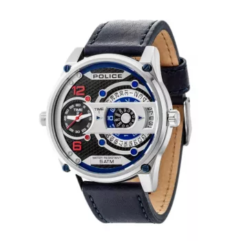 POLICE pánske hodinky R1451279001 quartz 55 mm čierny ciferník kožený remienok