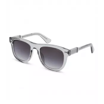 POLICE pánske obdĺžnikové slnečné okuliare SPLL87M5203GU havana acetátový rám zelené polykarbonátové šošovky 52 mm