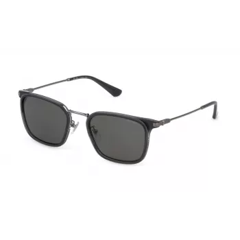 POLICE pánske SPLP27 pilotné slnečné okuliare, gunmetal obruba, sivé polarizované sklá, 54 mm SPLP27-54509P