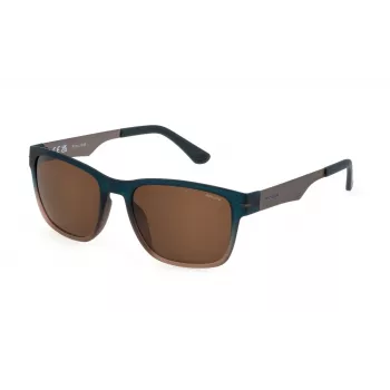POLICE pánske slnečné okuliare SPLL09560MGB - havana acetátový rám, zelené polykarbonátové sklá, UV400 ochrana