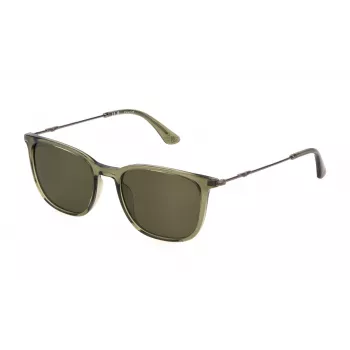 Police pánske slnečné okuliare SPLL77-53G61P Havana zelené polarizované 53 mm