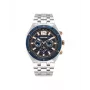 POLICE pánske hodinky 15995JSTBL61M 46 mm modrý ciferník modrý kožený remienok