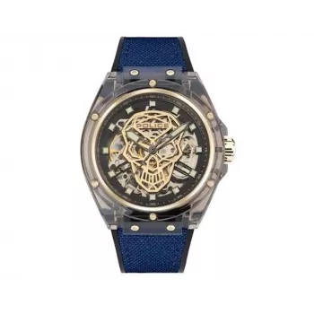 Police pánske hodinky PEWGR1592403 44mm nerezová oceľ quartz analógové sivý ciferník čierny kožený remienok