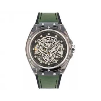 Police pánske hodinky PEWGR1592406 44mm nerezové puzdro kožený remienok analógové quartz