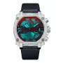 POLICE pánske hodinky PEWJF2226802 kolekcia Blaze 45 mm puzdro z nerezovej ocele čierny kožený remienok analógové quartz