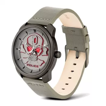 POLICE pánske hodinky PL15714JSU-61 44,5mm modrý ciferník kožený remienok quartz