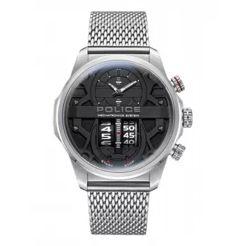 Police pánske hodinky Ranger II PEWJG0006504 44mm modrý ciferník hnedá koža
