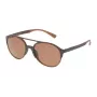 Police SPL1635594CP unisex obdĺžnikové slnečné okuliare Havana acetátový rám, zelené polarizované šošovky 55/19/140 mm