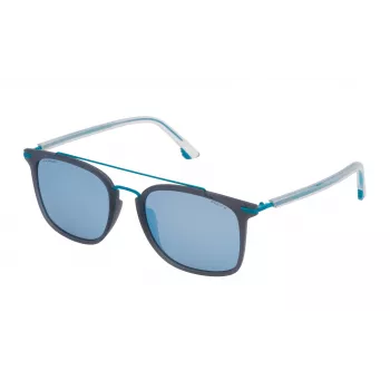 POLICE SPL58354M20P unisex slnečné okuliare – čierny acetátový rám, sivé polarizované sklá, 54 mm