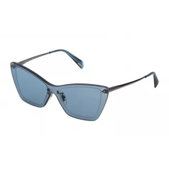 POLICE SPL936990402 dámske cat-eye slnečné okuliare zlatá obruba hnedé gradientné sklá 57 mm