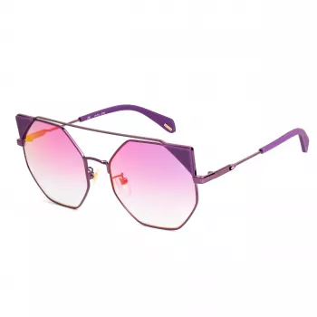 POLICE SPLA95568TNV dámske cat-eye slnečné okuliare - čierny rám, sivo gradientové sklá 56mm