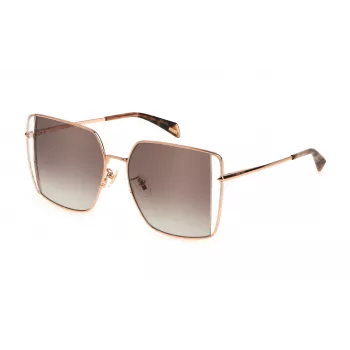 POLICE SPLL37-5608FC dámske motýlie slnečné okuliare Havana acetát hnedá gradientová šošovka 56mm