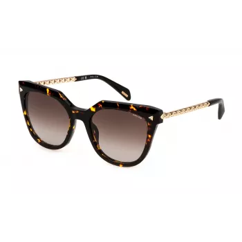 POLICE SPLN63-530779 unisex slnečné okuliare - čierny acetátový rám, sivé polykarbonátové sklá, UV400