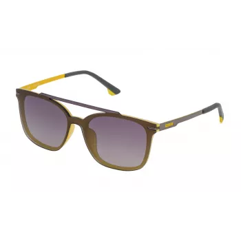 POLICE unisex SPL528990GBF pilotné slnečné okuliare - matný čierny rám, sivé sklá, UV400