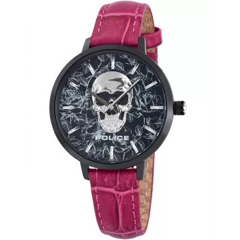 Police dámske quartz hodinky PL16032MSB-02 36 mm oceľ mesh čierna