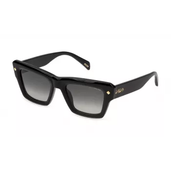 POLICE dámske SPLP48-520700 obdĺžnikové slnečné okuliare, havana obruba, hnedé sklá, 52 mm