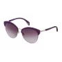 POLICE dámske slnečné okuliare SPL6195608FF Havana acetátový rám hnedé polykarbonátové šošovky 56 mm