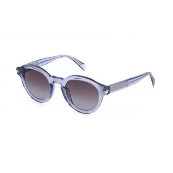 Police dámske slnečné okuliare SPLF31-470B34 Havana/hnedá acetát hranatý rám s hnedými gradientovými šošovkami 47/23/135 mm