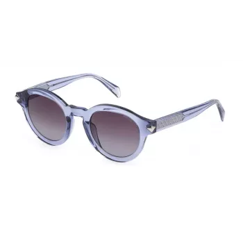 POLICE dámske slnečné okuliare SPLF31M470B34 Cat Eye acetátový rám, hnedé gradientové šošovky UV400