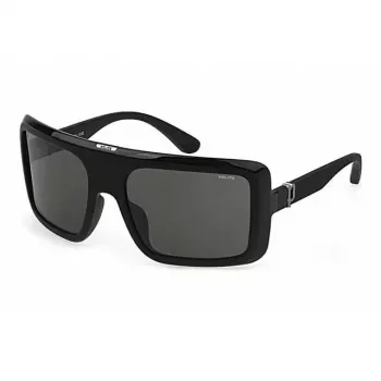 POLICE dámske slnečné okuliare SPLF62M6104AW - obdĺžnikový acetátový rám so sivými šošovkami UV400 (62/18/140 mm)