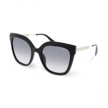 POLICE dámske slnečné okuliare SPLG19-540700 čierny acetátový obdĺžnikový rám sivé sklá 54 mm