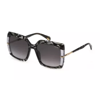 POLICE dámske slnečné okuliare SPLG23M5706RT Havana acetátový rám hnedé gradientové šošovky 57/19/140 mm