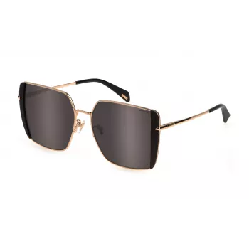POLICE dámske slnečné okuliare SPLL37E56300X - lesklý čierny rám, dymové sklá, 56 mm