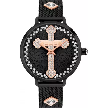 POLICE dámske hodinky PL16031MSB02M 36mm oceľový mesh čierny ciferník