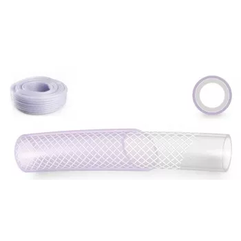 POLIX viacúčelová PVC hadica s výstužným opletením 8,0 mm x 1,6 mm x 50 m 4-vrstvová