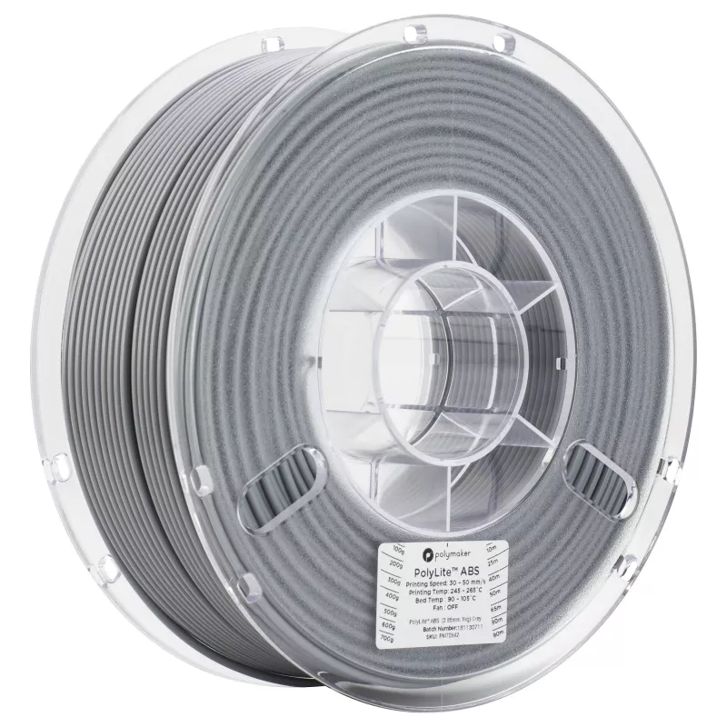 Polymaker ABS filament 1,75mm, sivý, 1kg