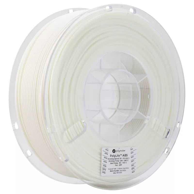 Polymaker ABS filament 1,75mm, biely, 1kg