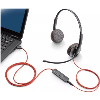 Poly Blackwire C3220 USB-C Headset - 3200 Series - Na uši - Drôtový - USB-C - Izolácia hluku - Čierna (209749-104)