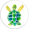 PopSockets PopGrip Turtle Love - vymeniteľný držiak a stojan na mobil, viacfarebný