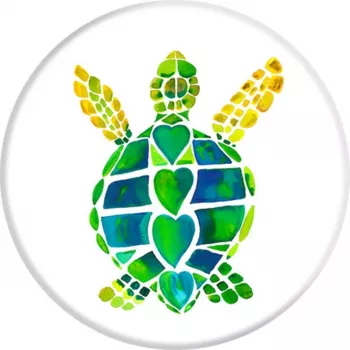 PopSockets PopGrip Turtle Love - vymeniteľný držiak a stojan na mobil, viacfarebný